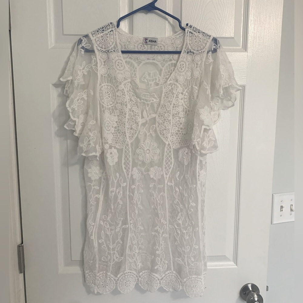 White Lace Coverup